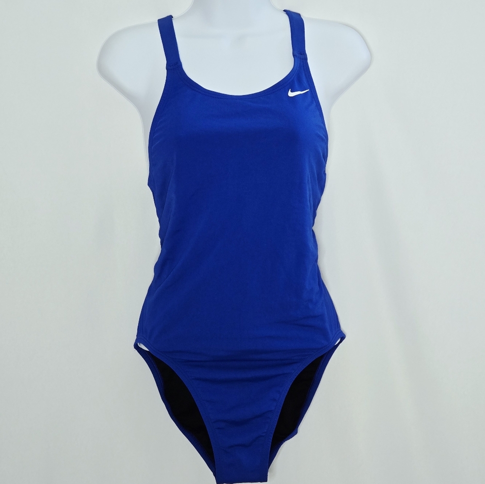 Nike Hydrastrong Blue One-Piece Swimsuit Women's Size 8